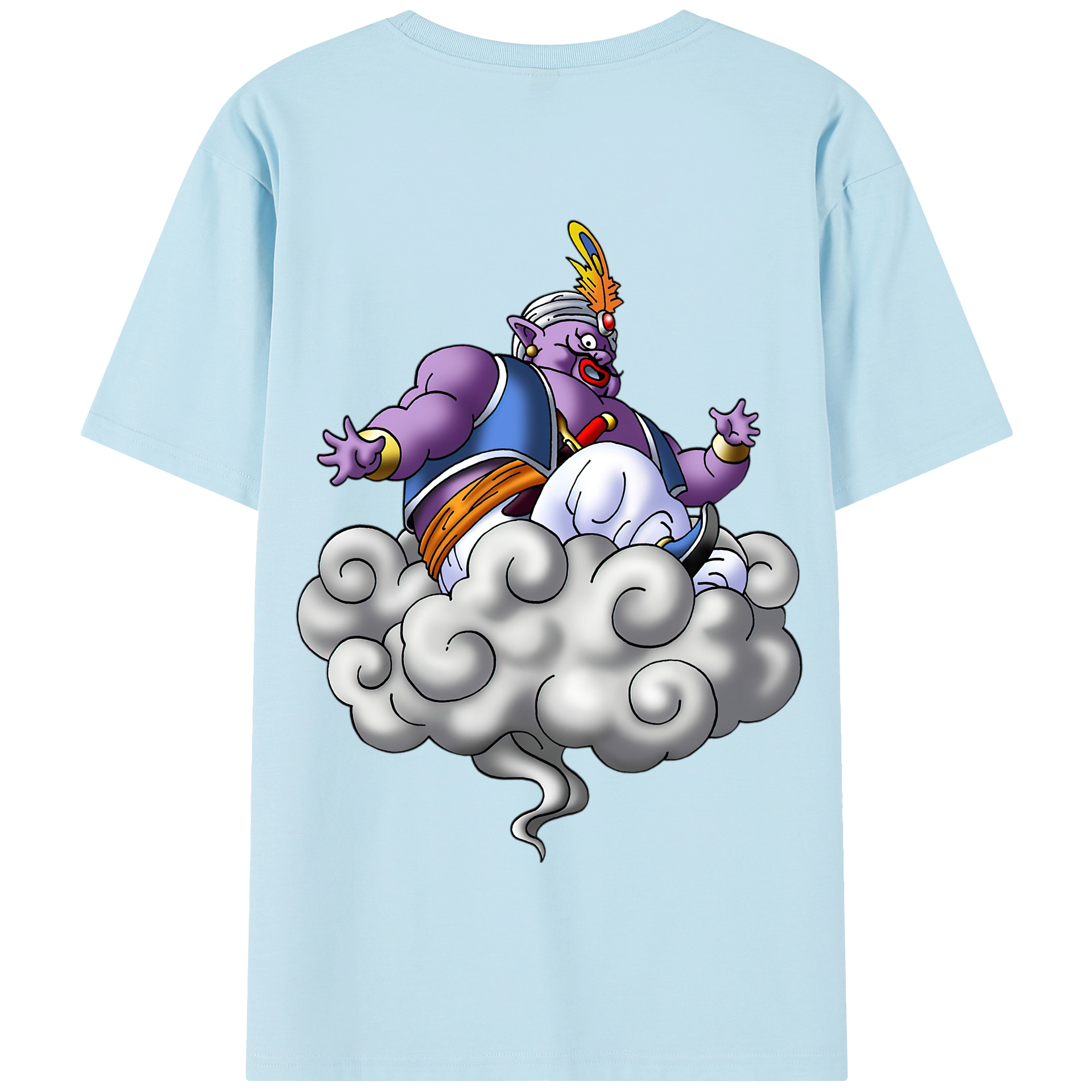 （画像用） ドラゴンクエスト Doragon Kuesuto Dragon Quest 綿100％半袖Tシャツ（背面プリント）